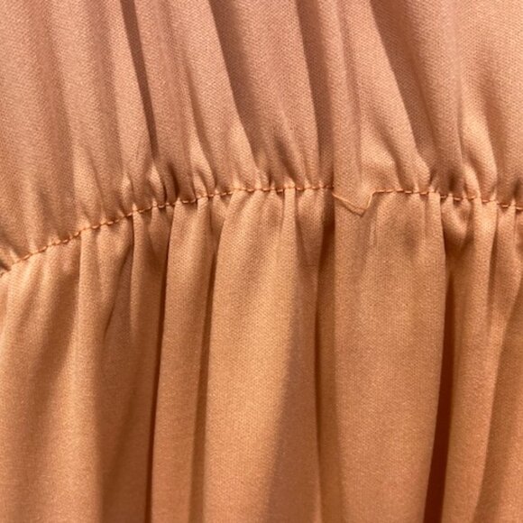 Sasson peach colored long sleeved dress 70s, small - Picture 5 of 6
